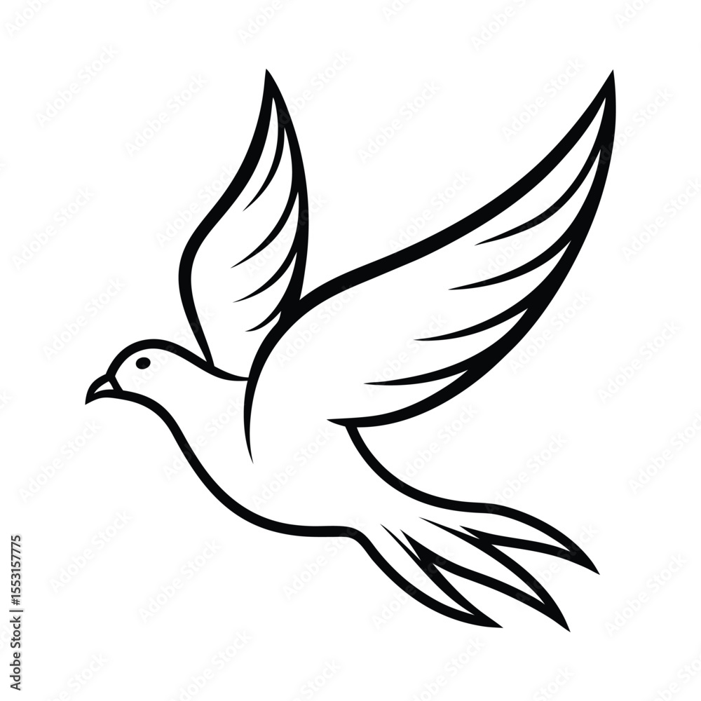 Fototapeta premium dove of peace vector