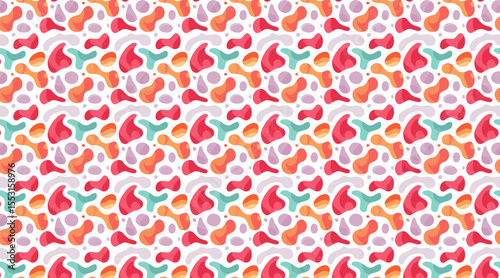 Colorful Terrazzo and Confetti Seamless Pattern - Playful Abstract Vector Background for Party and Kids