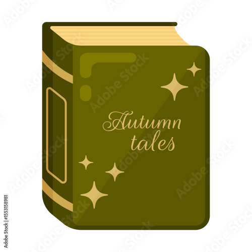 Autumn Tales Book Flat Illustration