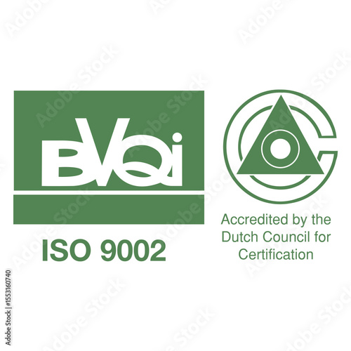 BVQI ISO 9002 ICON VECTOR GREEN