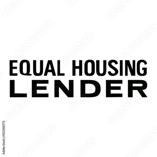 EQUAL HOUSING LENDER ALPHABET VECTOR.