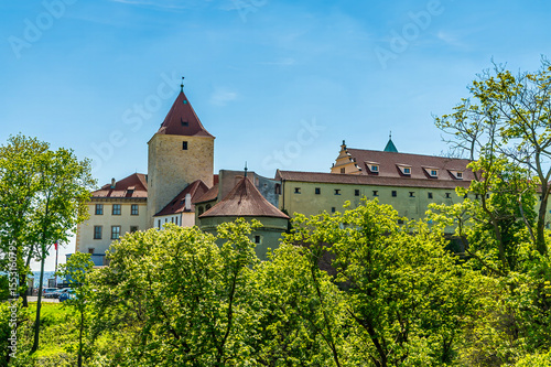 A view towards the western side of the castle complex in Prague in springtime