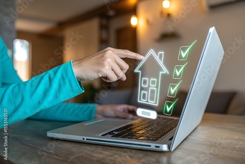 Real estate business management concept. Property analysis and checklist. Buy and sell houses and real estate online. Mortgage loan home and insurance real property mortgage. business real estate.