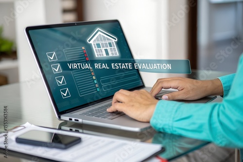Real estate business management concept. Property analysis and checklist. Buy and sell houses and real estate online. Mortgage loan home and insurance real property mortgage. business real estate.