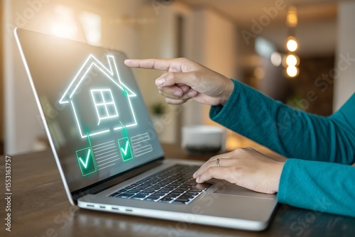 Real estate business management concept. Property analysis and checklist. Buy and sell houses and real estate online. Mortgage loan home and insurance real property mortgage. business real estate.