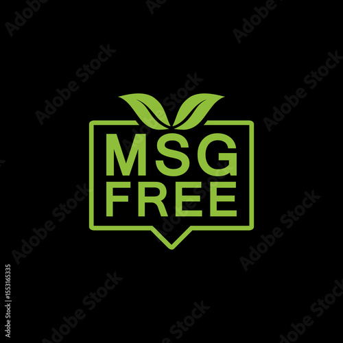 MSG free icon isolated on black background