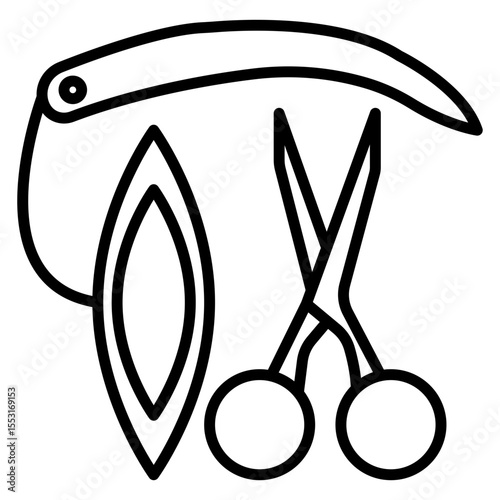 Suture Needle Vector Icon