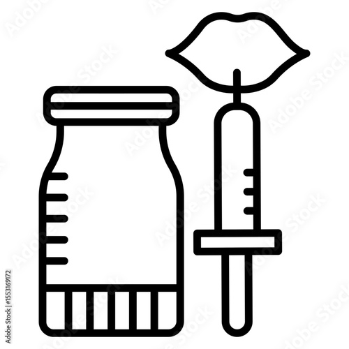 Botox Syringe Vector Icon