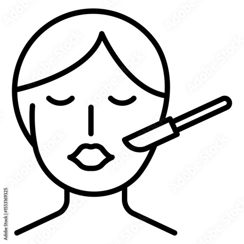 Cheek Implants Vector Icon