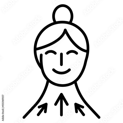 Neck Lift Vector Icon