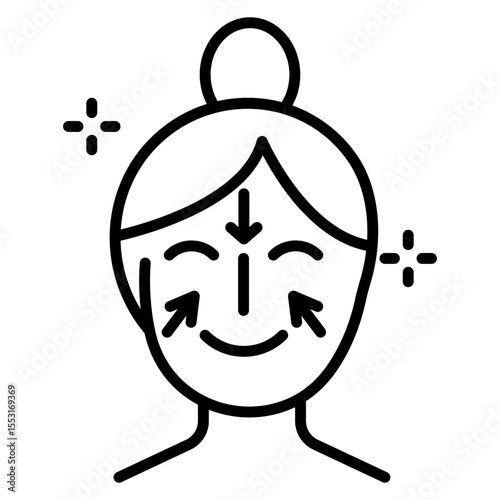 Skin Tightening Vector Icon