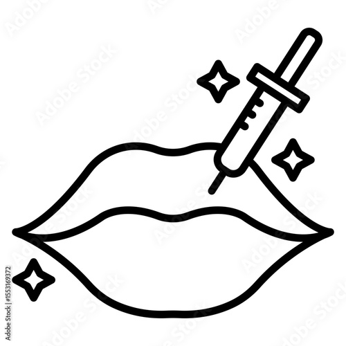 Injectable Hyaluronic Acid Vector Icon