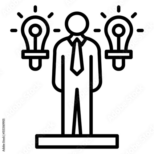 Leading Light Vector Icon