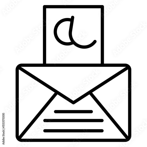 Email Sign Vector Icon