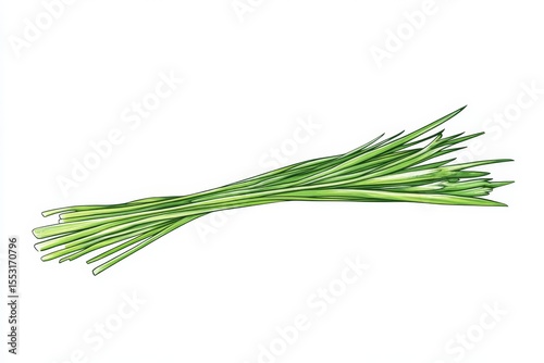 Vibrant green onions lie on a clean surface, perfect for adding flavor and color to salads, soups, and other culinary creations