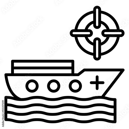 Water Rescu Vector Icon