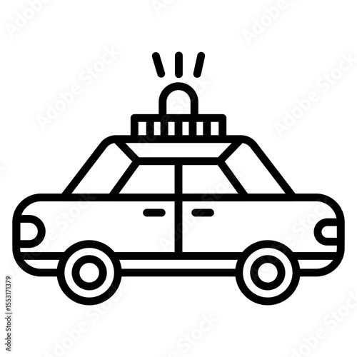 Police Car Vector Icon