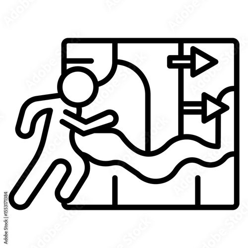 Evacuation Plan Vector Icon