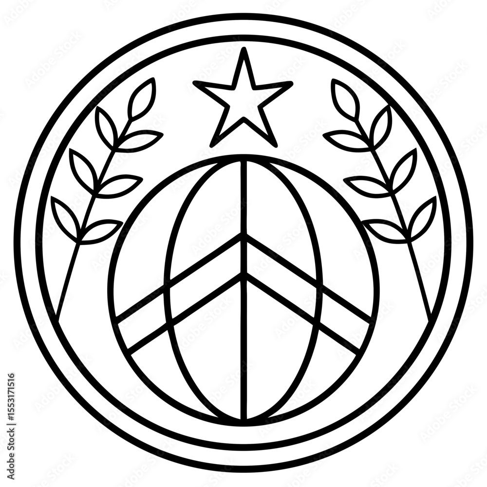 Peace Symbol Minimalist Vector Design Peace Symbol Minimalist Vector Design