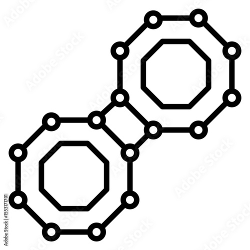 Molecular Structure Vector Icon