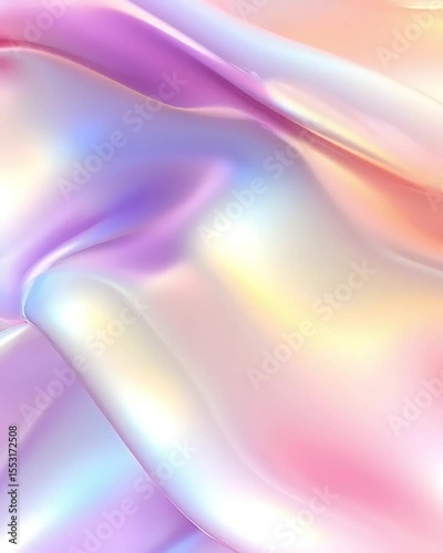 Ethereal waves of soft pearlescent silk