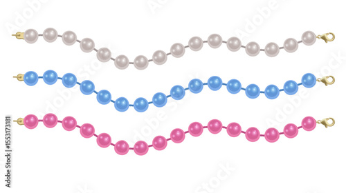 Elegant Pearl Necklace with Gold Clasps