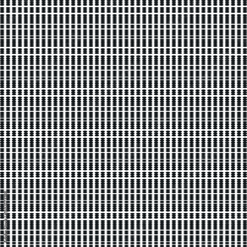 Horizontal dense rows of vertically crumpled dots.