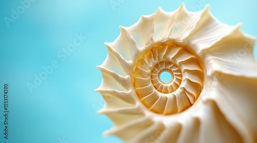 Spiral staircase mirrored in nautilus shell section