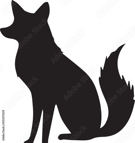 Fox Silhouette  - Wild Animal Vector Illustrations