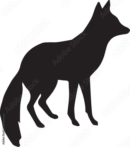 Fox Silhouette  - Wild Animal Vector Illustrations