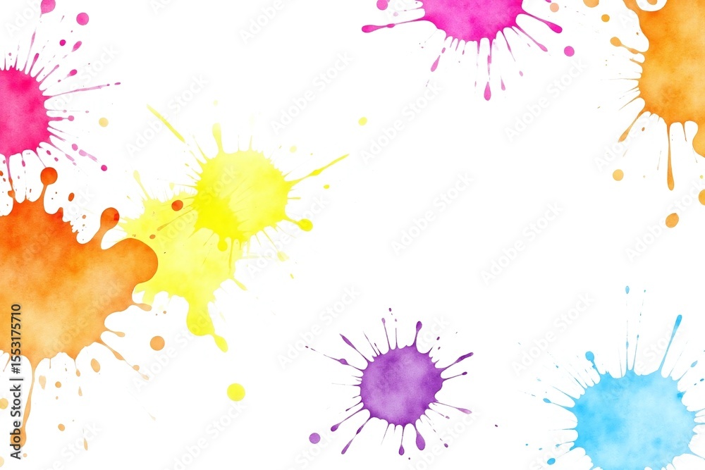 Obraz premium colorful watercolor splash on a white background