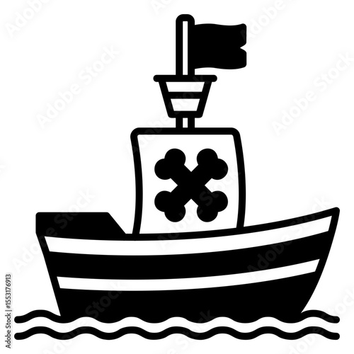 Pirate Ship Solid Icon