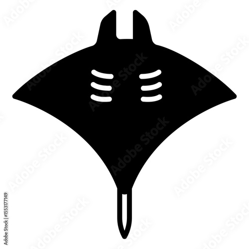 Manta Ray Silhouette Illustration