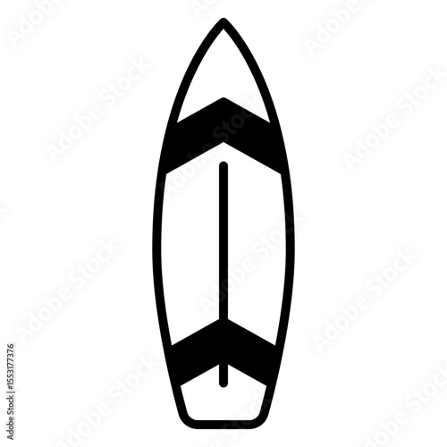 Surfboard Vector Icon Illustration