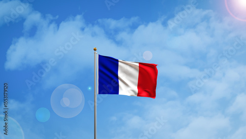 National Flag of French Bastille Day Celebration