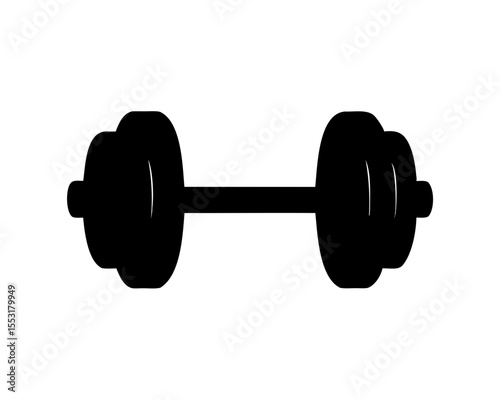barbell icon, dumbbell silhouette vector illustration, dumbbell icon vector