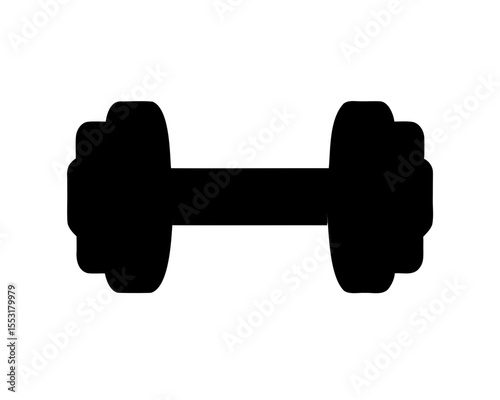 barbell icon, dumbbell silhouette vector illustration, dumbbell icon vector
