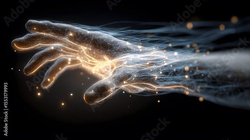 AI concept neural network visualization glowin