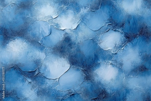 Abstract textured surface with various shades of blue and white creating a cloudy, soft, and calming atmosphere