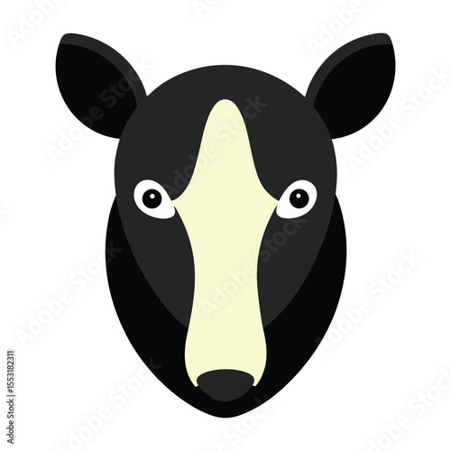 Tapir head unique animal mascot vector Vector illustration