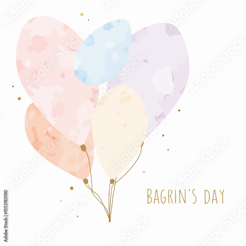 Colorful heart-shaped balloons for Bagirn's Day celebration  