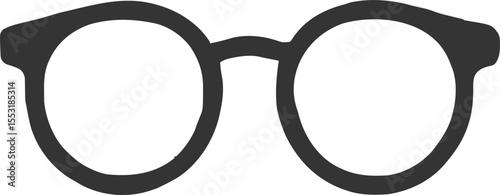 glasses icon illustration outline stroke minimalist black line