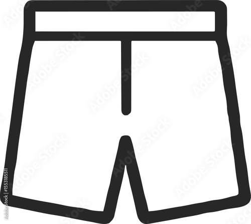 Boxer icon illustration outline stroke minimalist black line