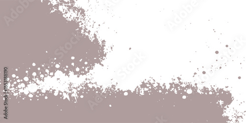 Abstract dark grunge vector illustration with paint splatters and ink drops creating a dirty liquid texture border