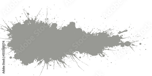 Black ink splat and grunge texture create a dirty paint stain border, perfect for an artistic vintage design illustration