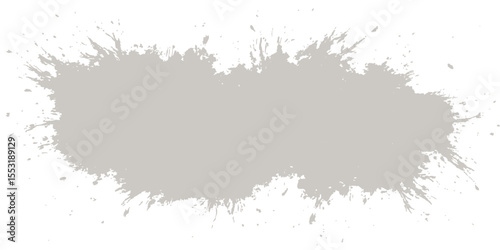 Black grunge ink splat texture border vector illustration