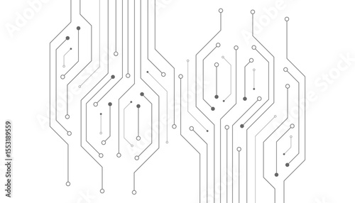 Abstract futuristic circuit board Illustration, Circuit board with various technology elements. Circuit board pattern for technology background.