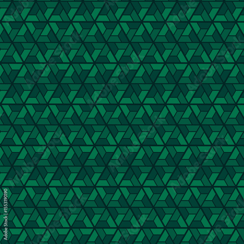 Seamless geometric triangles in green tones.
