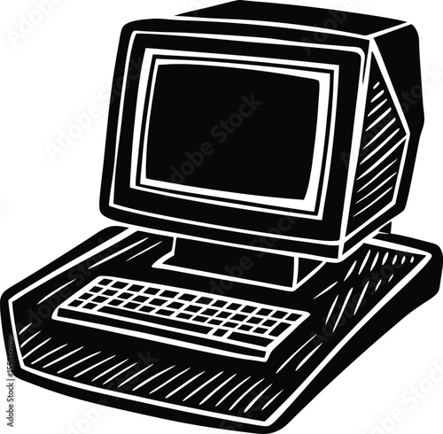 Silhouette of Desktop Computer