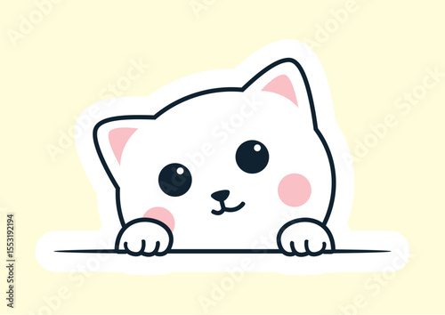 cute cat kitty vector icon